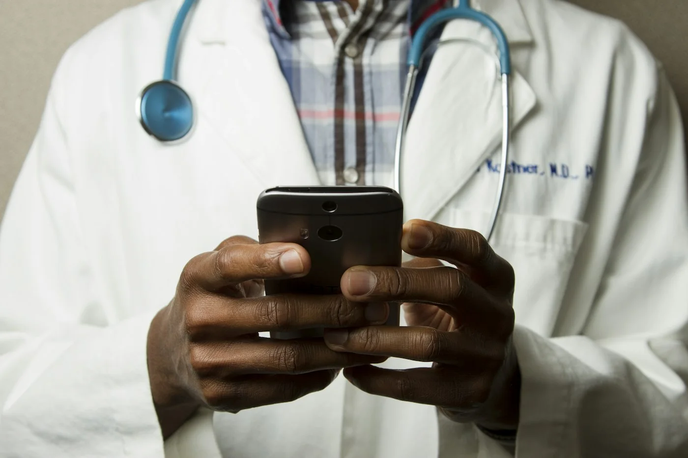 Healthcare professionals reviewing clinical information